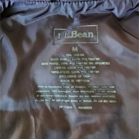 LL BEAN Dusty Purple Quilted Fleece Puffer Vest Zip Medium. Excellent Condition! - Picture 5 of 8